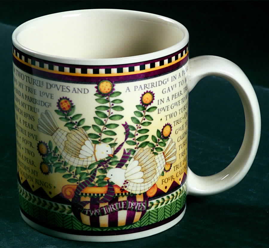 Twelve Days of Christmas (Cream Back) Mug by Sakura-1