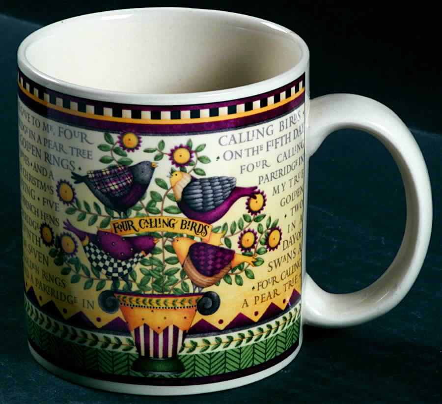 Twelve Days of Christmas (Cream Back) Mug by Sakura-1