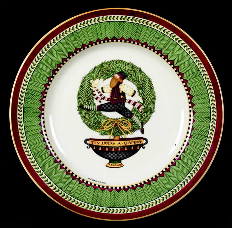Twelve Days of Christmas (Cream Back) Salad Plate by Sakura-1