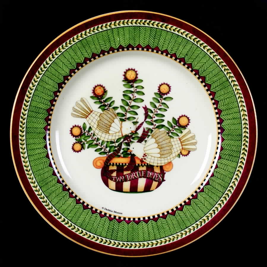 Twelve Days of Christmas (Cream Back) Salad Plate by Sakura-1