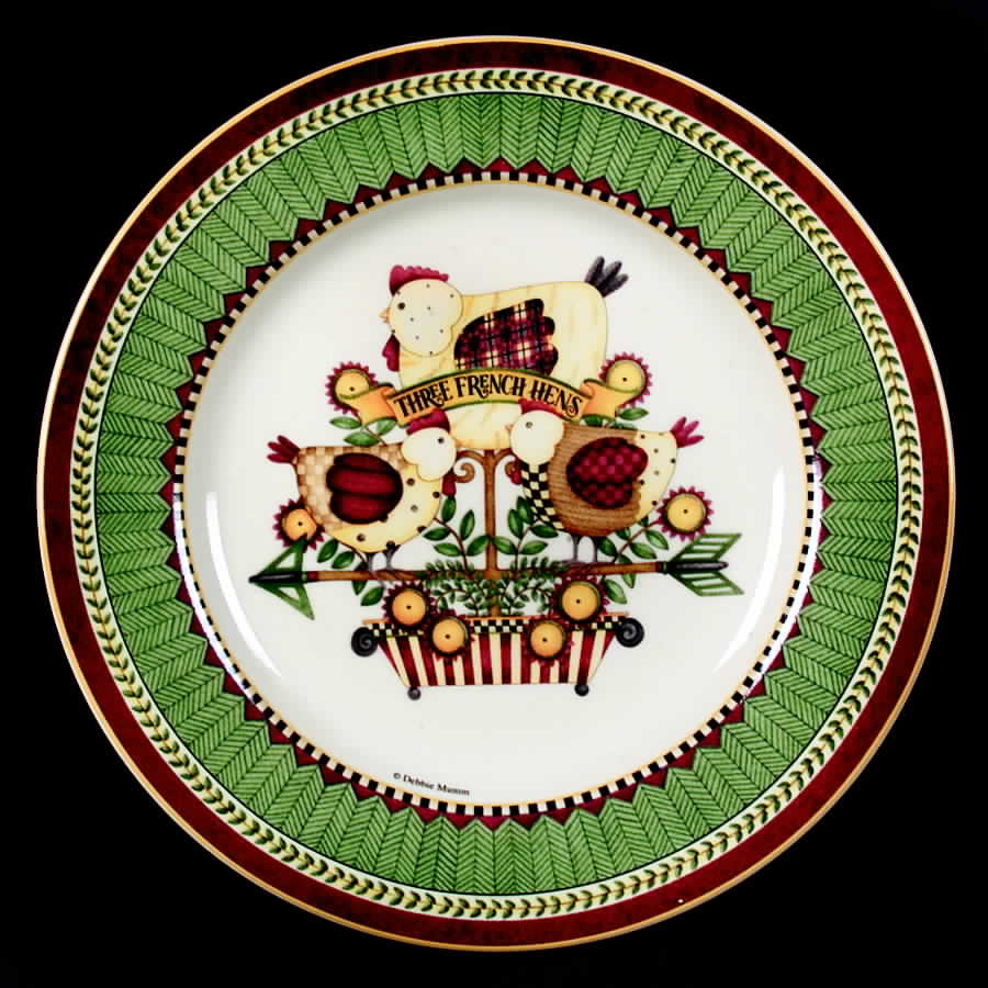 Twelve Days of Christmas (Cream Back) Salad Plate by Sakura-1