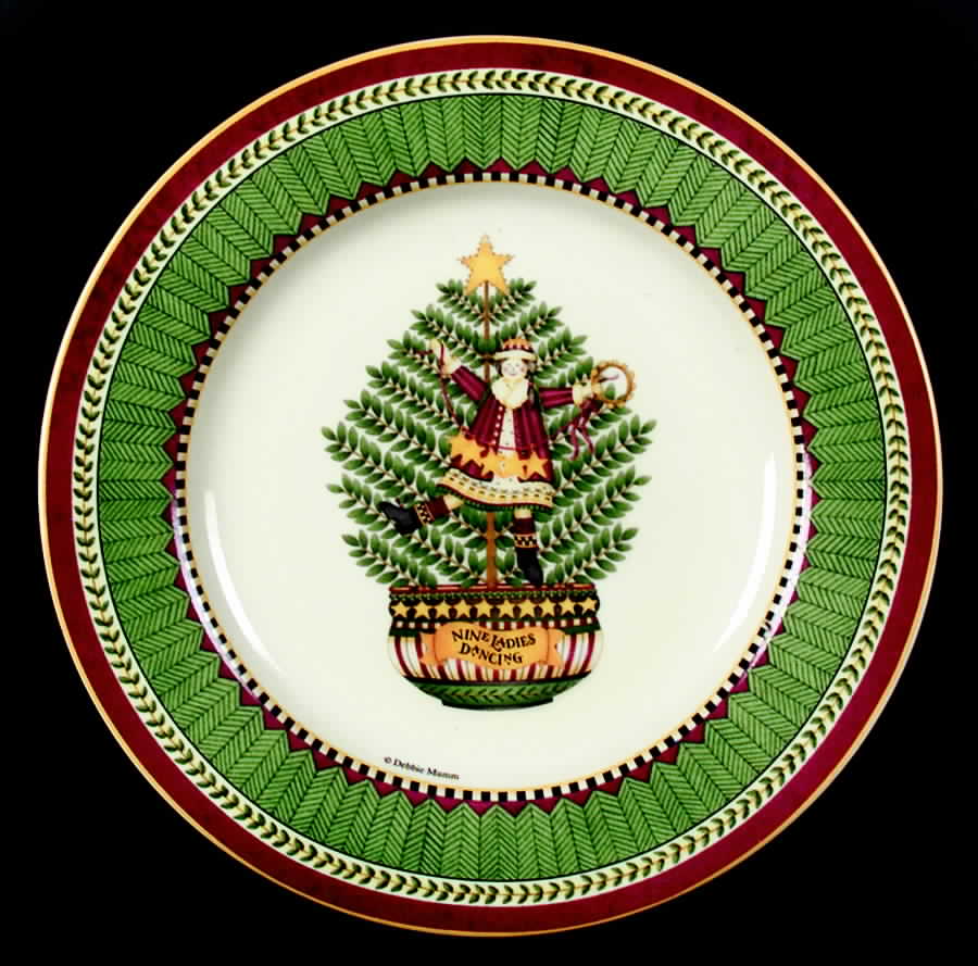 Twelve Days of Christmas (Cream Back) Salad Plate by Sakura-1