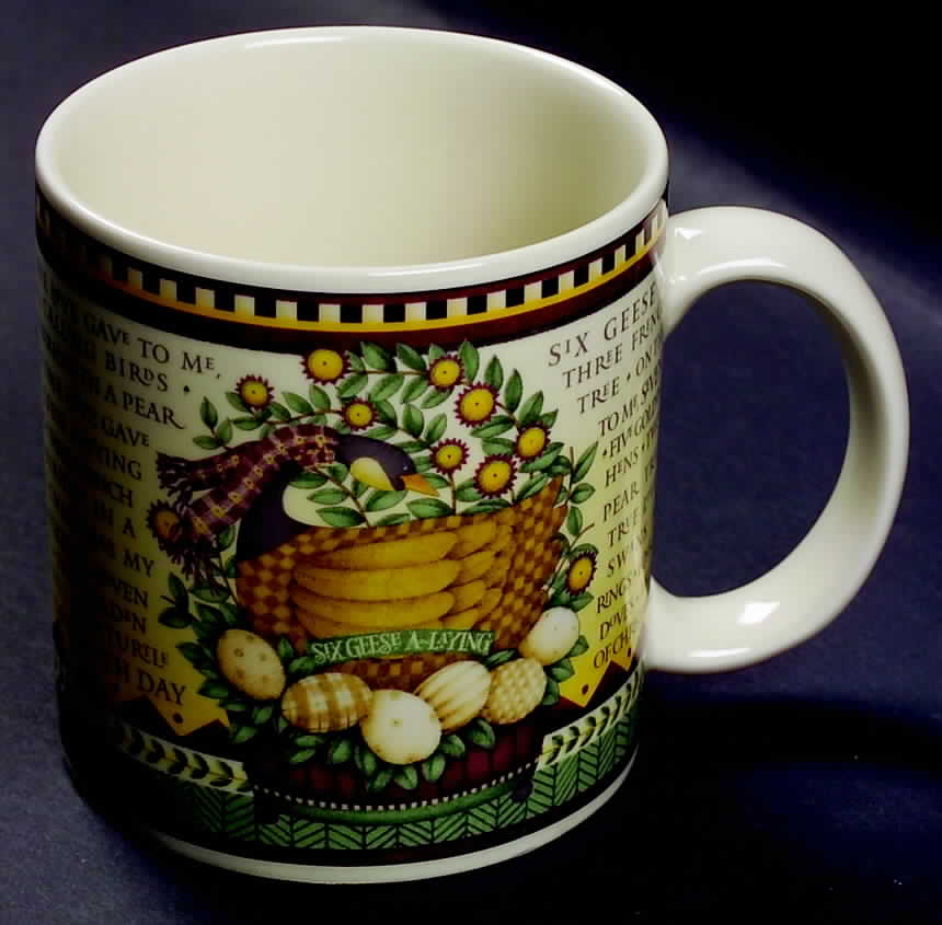 Twelve Days of Christmas (Cream Back) Mug by Sakura-1