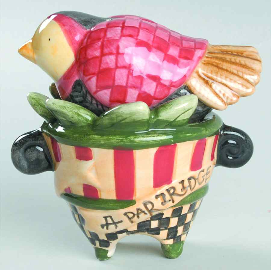 Twelve Days of Christmas (Cream Back) Figural Salt & Pepper Set by Sakura-1