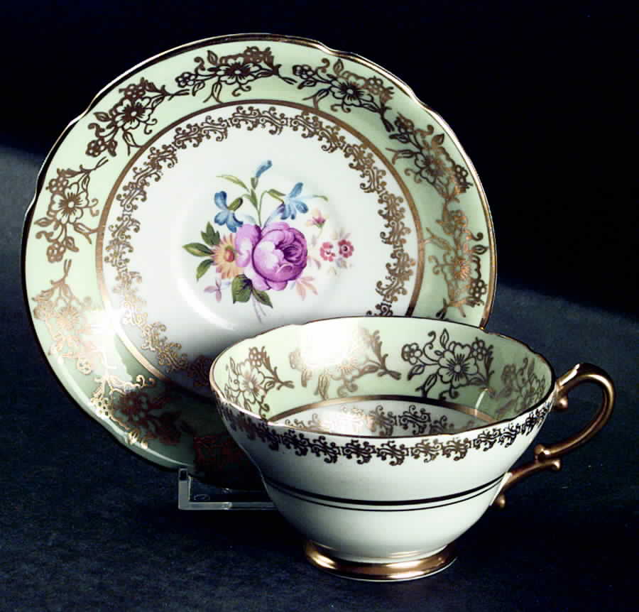 AS4-15 Footed Cup & Saucer Set by Stanley China (ENG)-1