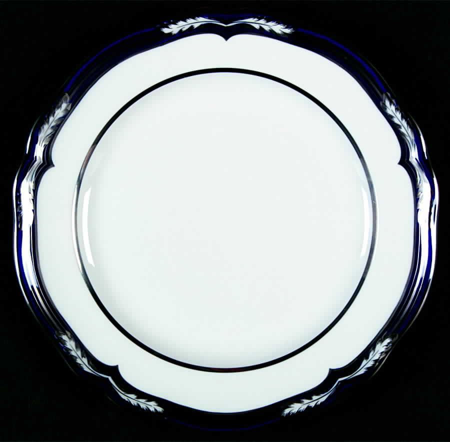 Chancellor Cobalt (Platinum Trim) Salad Plate by Spode-1