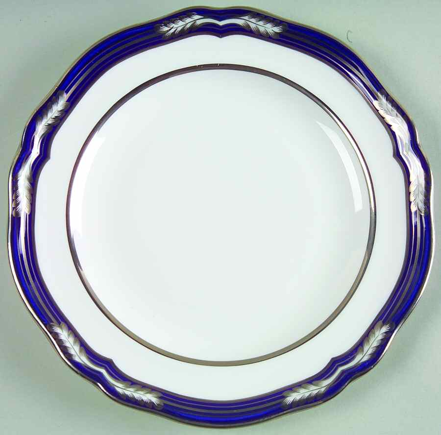 Chancellor Cobalt (Platinum Trim) Bread & Butter Plate by Spode-1