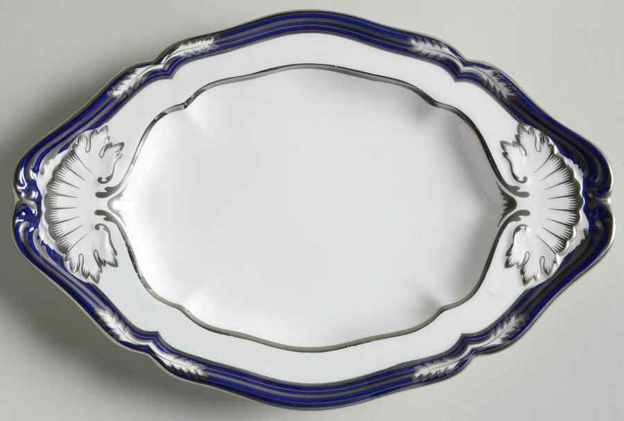 Chancellor Cobalt (Platinum Trim) Underplate for Gravy Boat by Spode-1