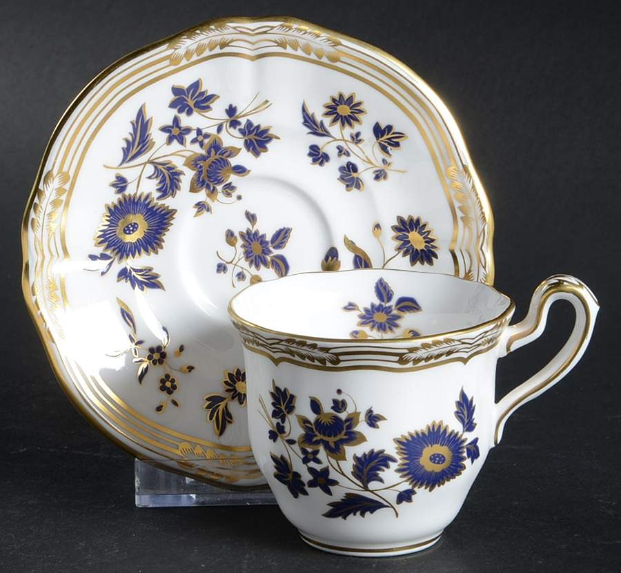 Pennington Gold Flat Demitasse Cup & Saucer Set by Spode-1