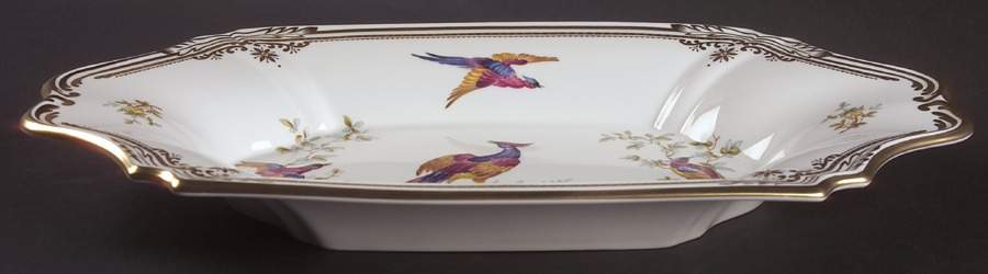 Chelsea Bird (Raised Gold Dots) 14" Buffet Tray by Spode-1