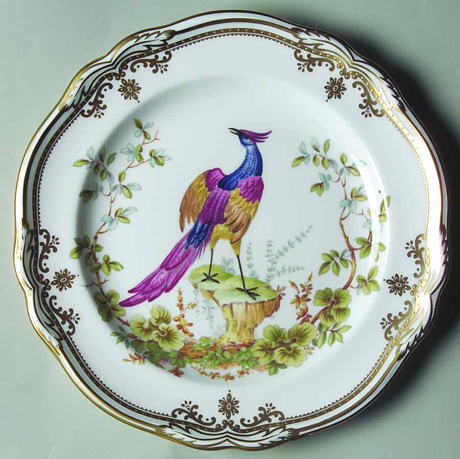 Chelsea Bird (Raised Gold Dots) Salad Plate by Spode-1