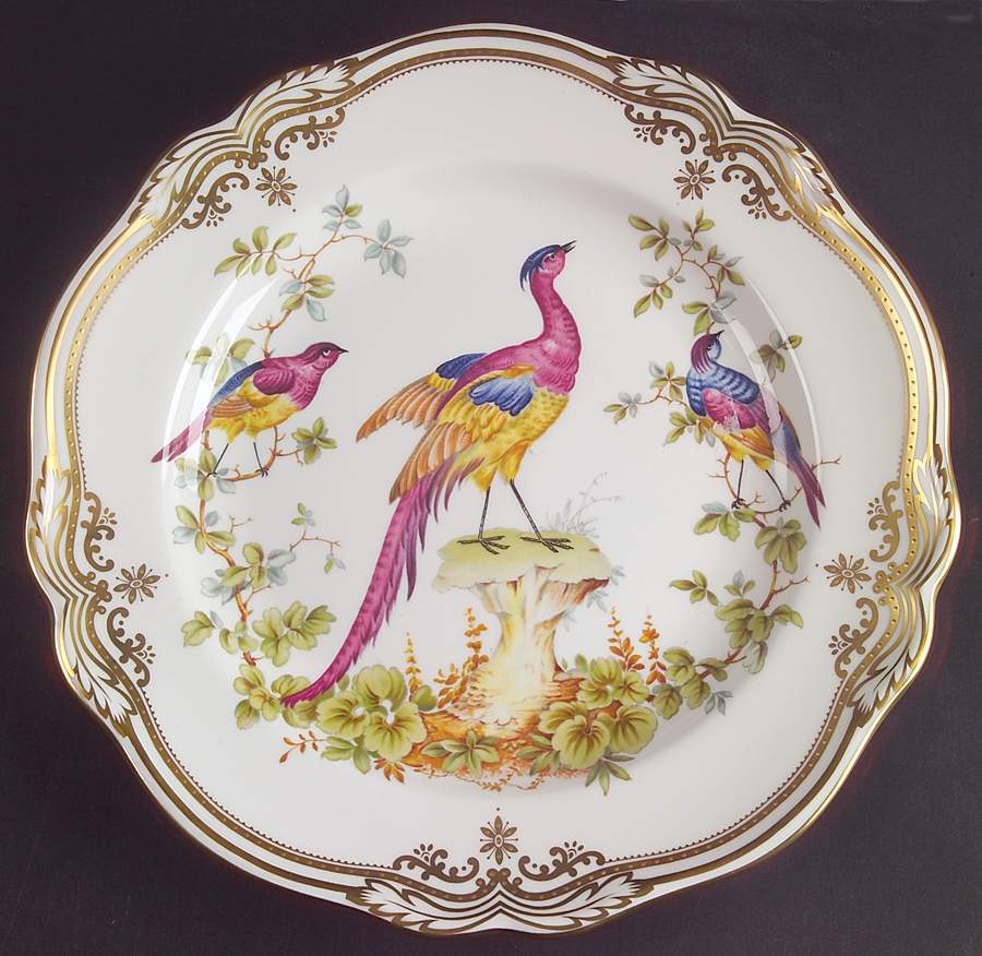 Chelsea Bird (Raised Gold Dots) Dinner Plate by Spode-1