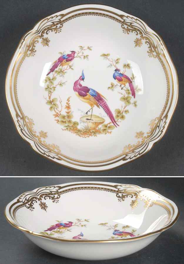Chelsea Bird (Raised Gold Dots) Coupe Cereal Bowl by Spode-1