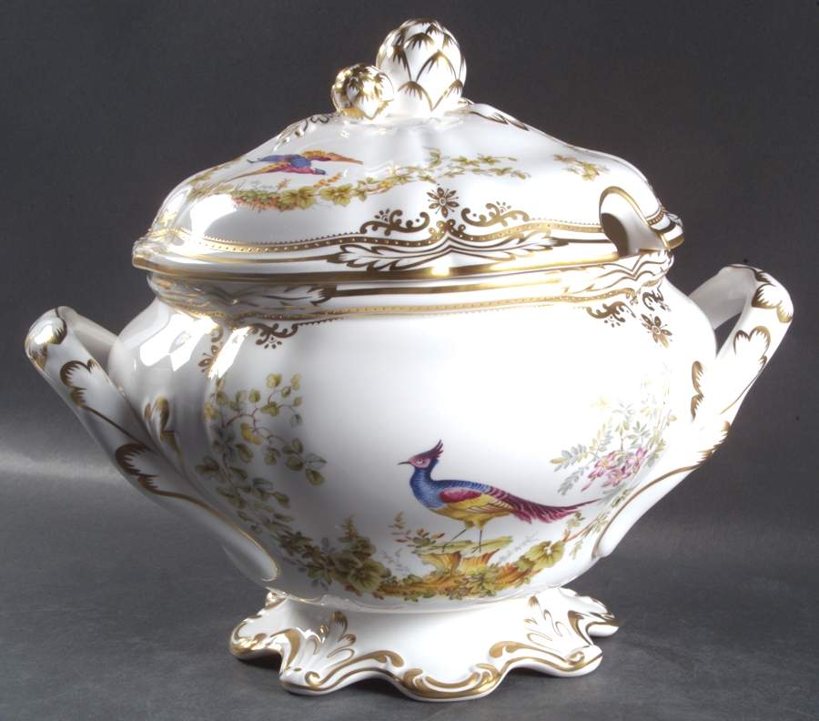 Chelsea Bird (Raised Gold Dots) Tureen &  Lid by Spode-1
