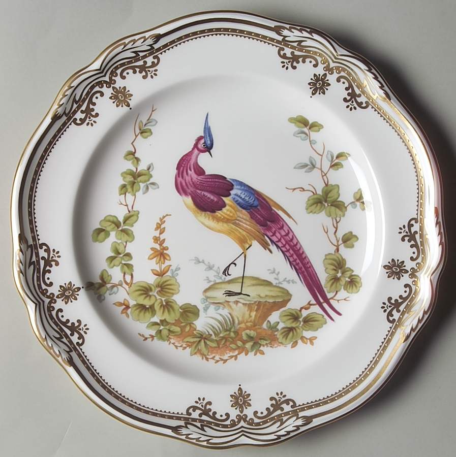 Chelsea Bird (Raised Gold Dots) Salad Plate by Spode-1