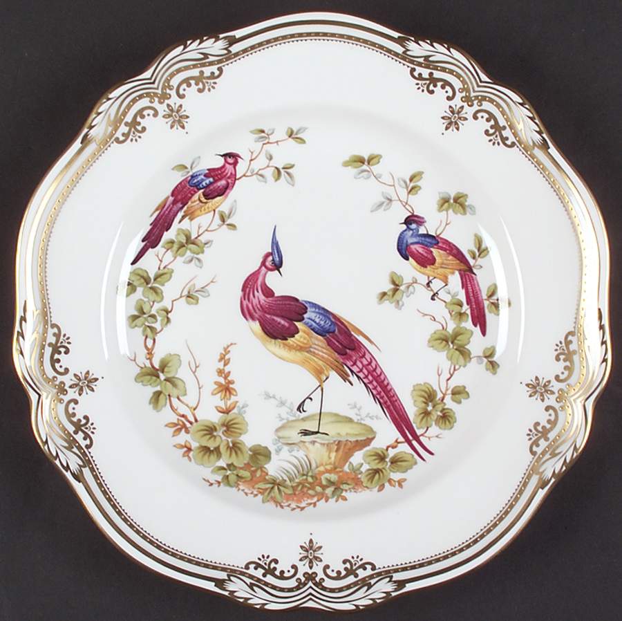 Chelsea Bird (Raised Gold Dots) Dinner Plate by Spode-1