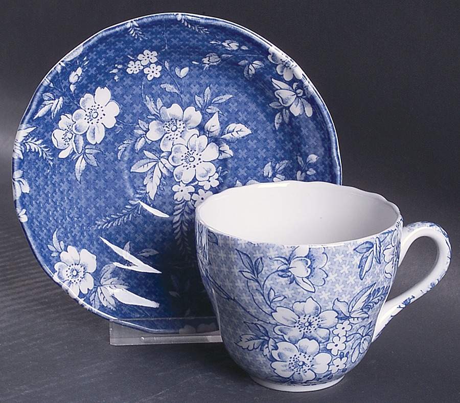 Penny Lane Honeywall Flat Cup & Saucer Set by Spode-1