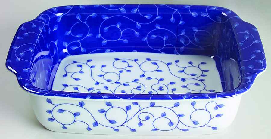 Penny Lane Leaf Band Rectangular Dish by Spode-1