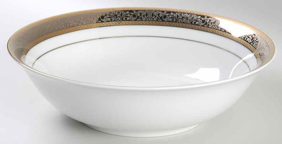 Tiara (Encrusted) 9" Round Vegetable Bowl by Sango-1