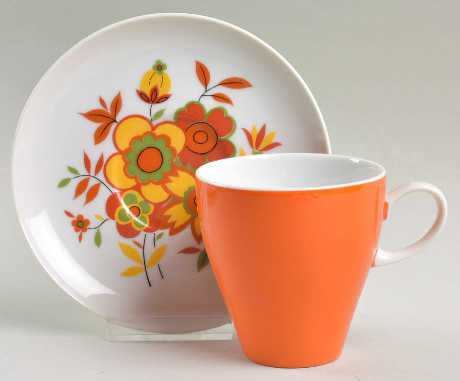 Ilikai Flat Cup & Saucer Set by Seyei Toki Co-1