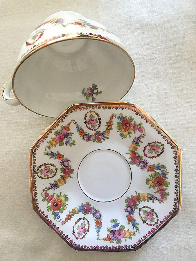 SCH269 Flat Cup & Saucer Set by Schumann - Bavaria-1