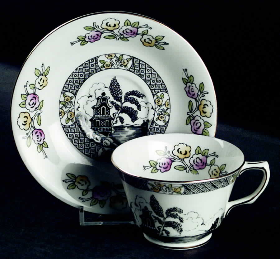 Pagoda Footed Cup & Saucer Set by Spencer Stevenson -1