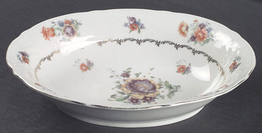 Bouquet 9" Oval Vegetable Bowl by Schumann - Bavaria-1