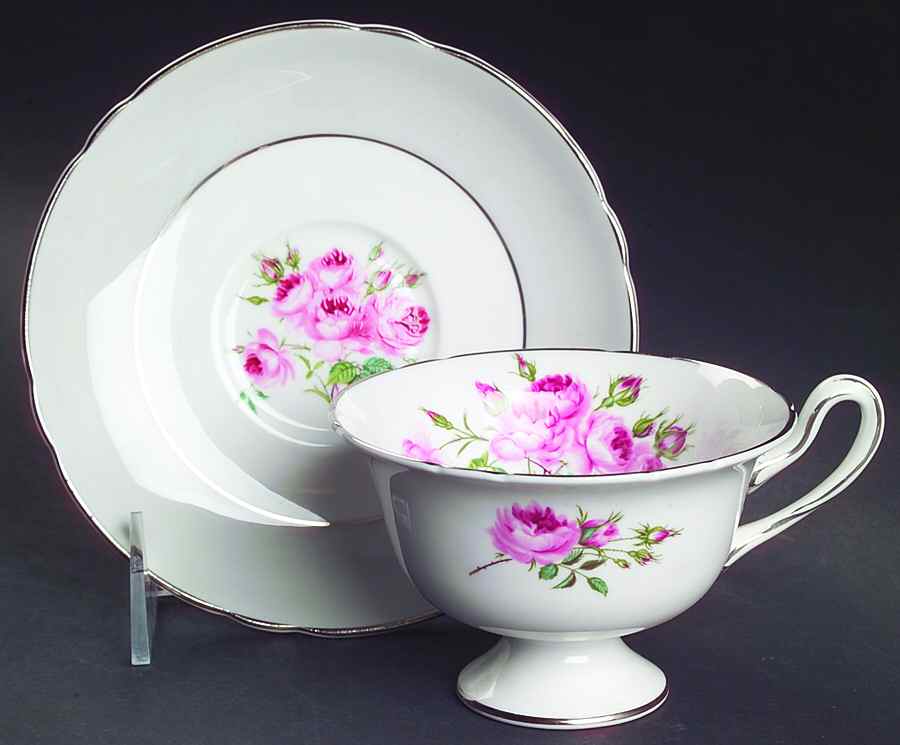 Bridesmaid Footed Cup & Saucer Set by Shelley-1