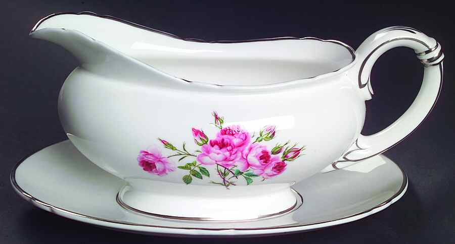 Bridesmaid Gravy Boat & Underplate by Shelley-1
