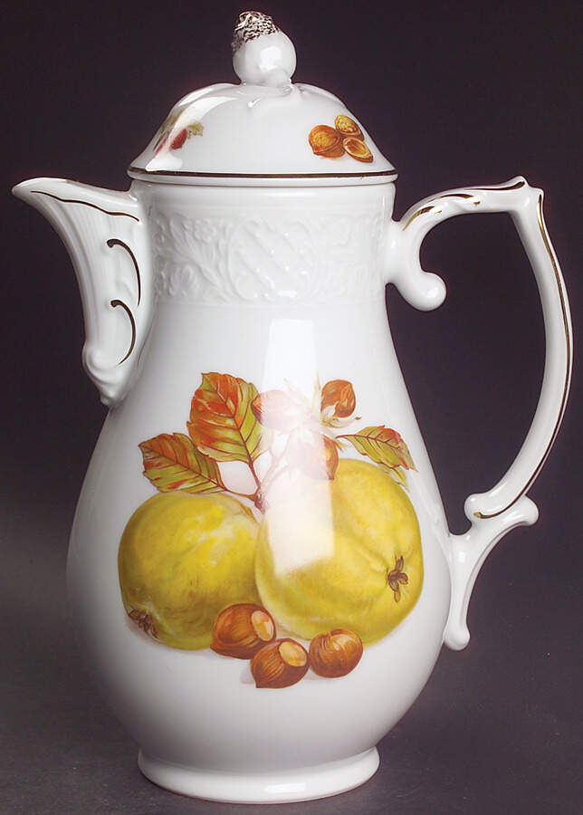 Harvest (Scalloped, No Verge) Coffee Pot & Lid by Schumann - Bavaria-1