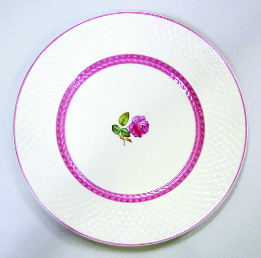 Mansard Rose Pink Laurel Band Dinner Plate by Spode-1