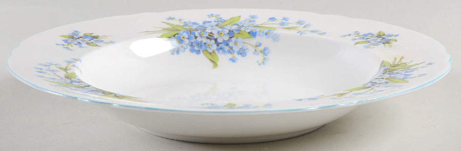 Forget Me Not Large Rim Soup Bowl by Shelley-1