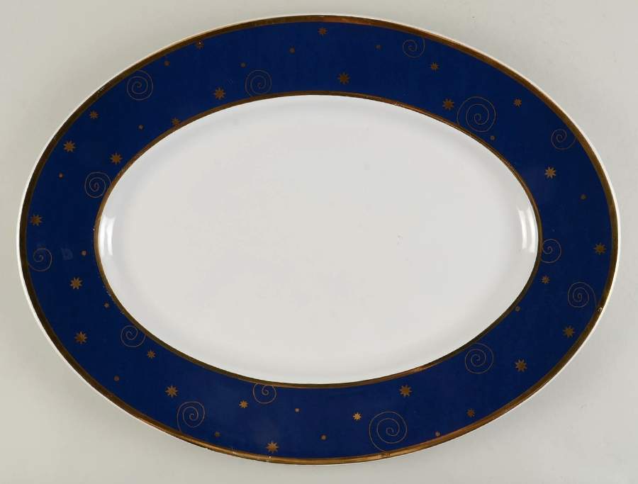 Star Light 21" Oval Serving Platter by Sakura-1