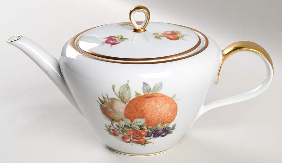 Orchard (Smooth, Coupe) Teapot & Lid by Schumann - Bavaria-1