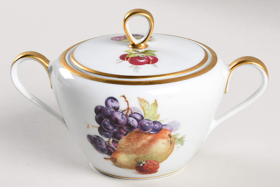 Orchard (Smooth, Coupe) Sugar Bowl & Lid by Schumann - Bavaria-1