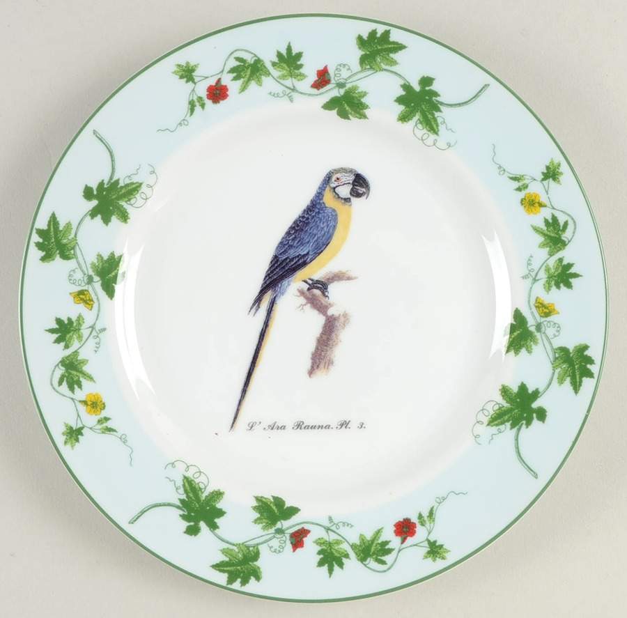 Monticello Parrots Salad Plate by Sadek-1