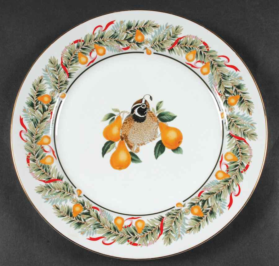 Christmas Partridge Dinner Plate by Sadek-1