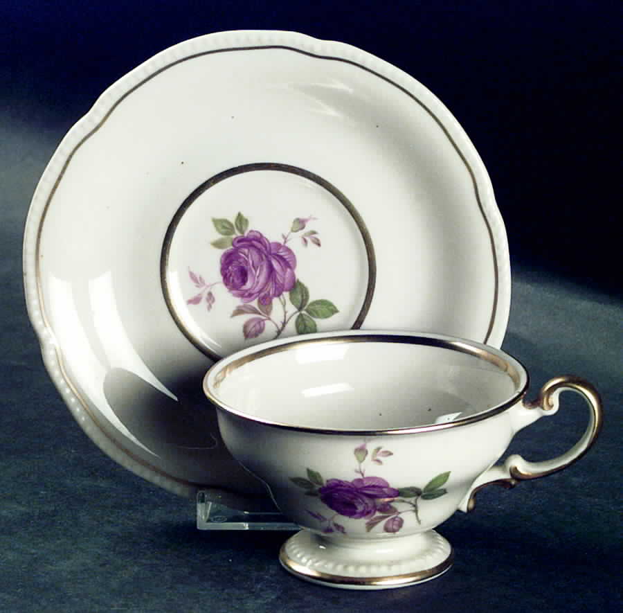 Dolly Madison Footed Cup & Saucer Set by Shenango-1
