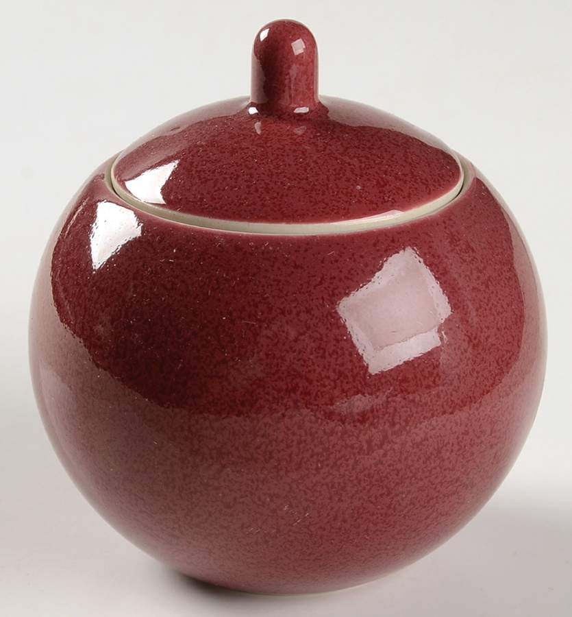 Colorstone Cinnabar (Textured) Sugar Bowl & Lid by Sasaki-1