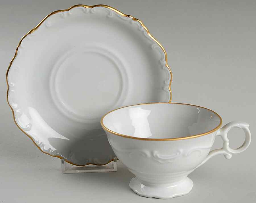 SCH275 Footed Cup & Saucer Set by Schumann - Bavaria-1