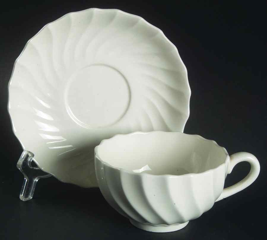 Charlotte Flat Cup & Saucer Set by Spode-1