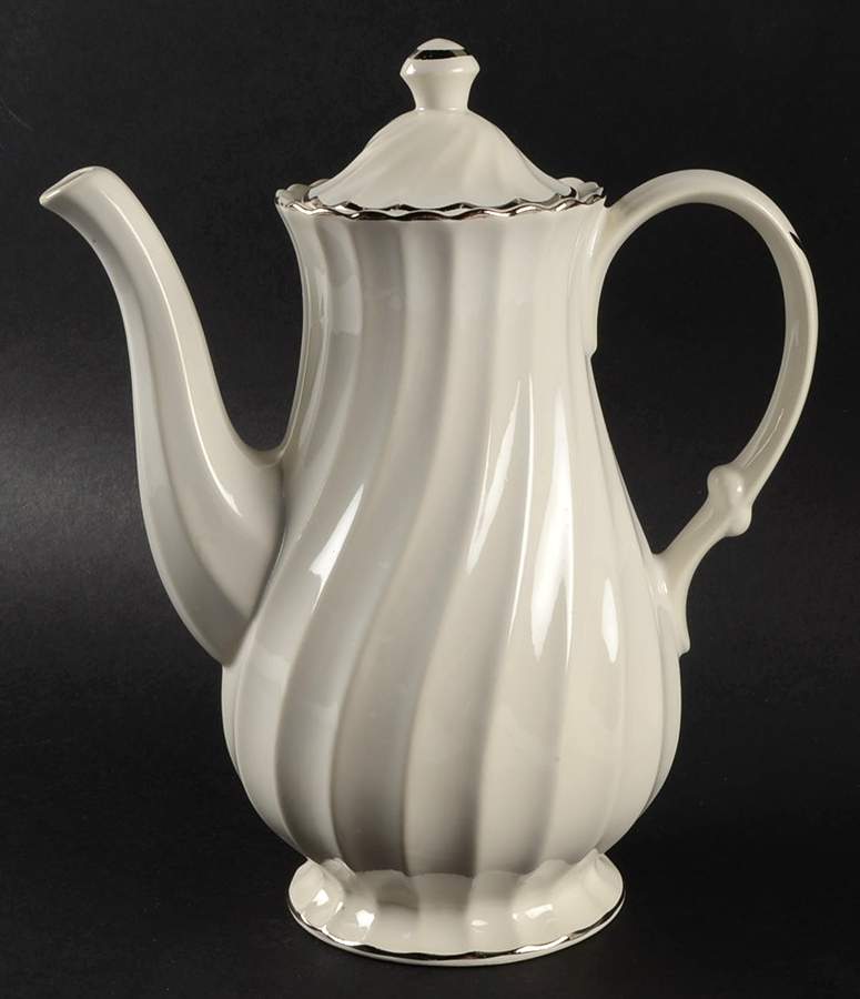 Platinum Swirl Coffee Pot & Lid by SCIO-1