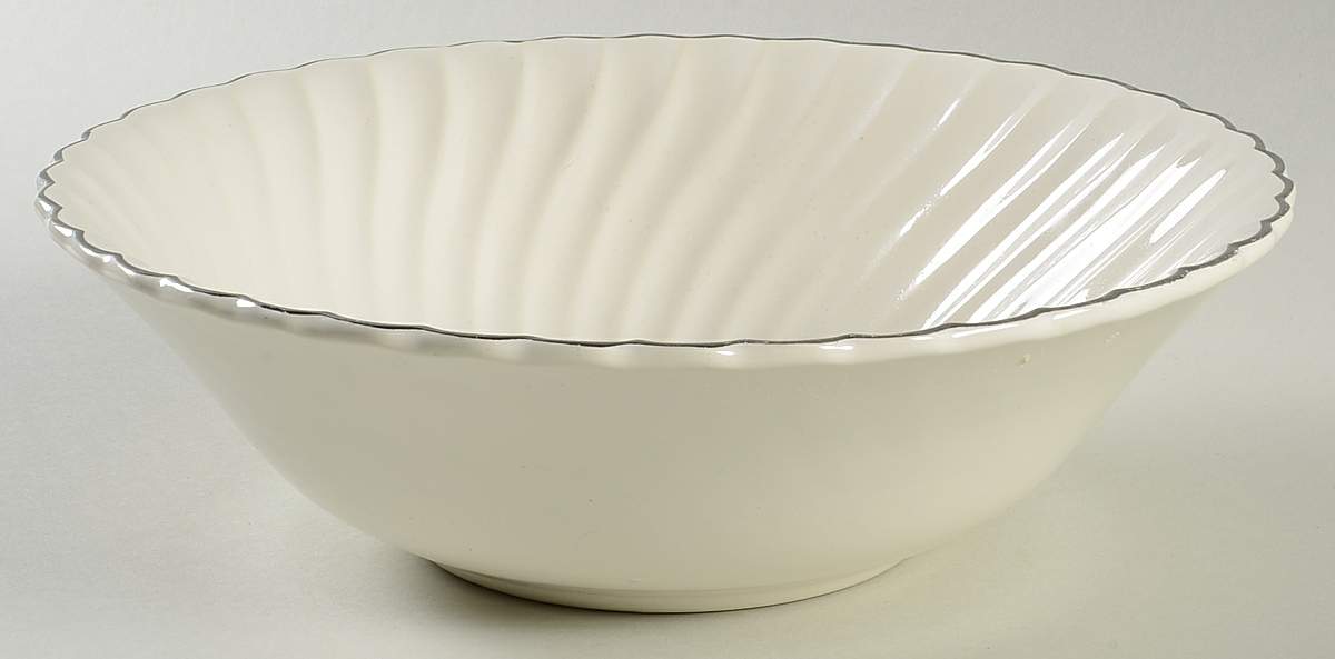 Platinum Swirl 8" Round Vegetable Bowl by SCIO-1