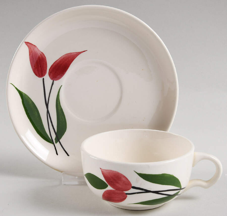 STT201 Flat Cup & Saucer Set by Stetson-1
