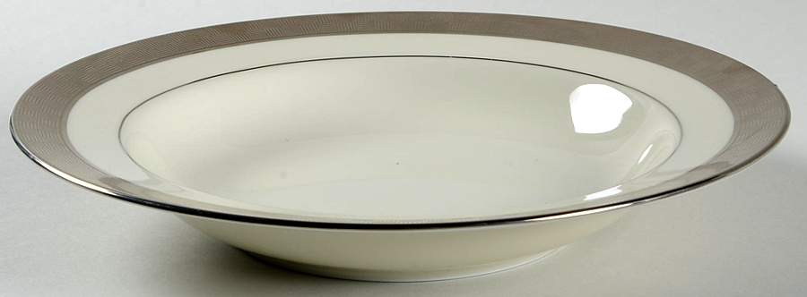 Metropolitan Platinum Rim Soup Bowl by Sango-1