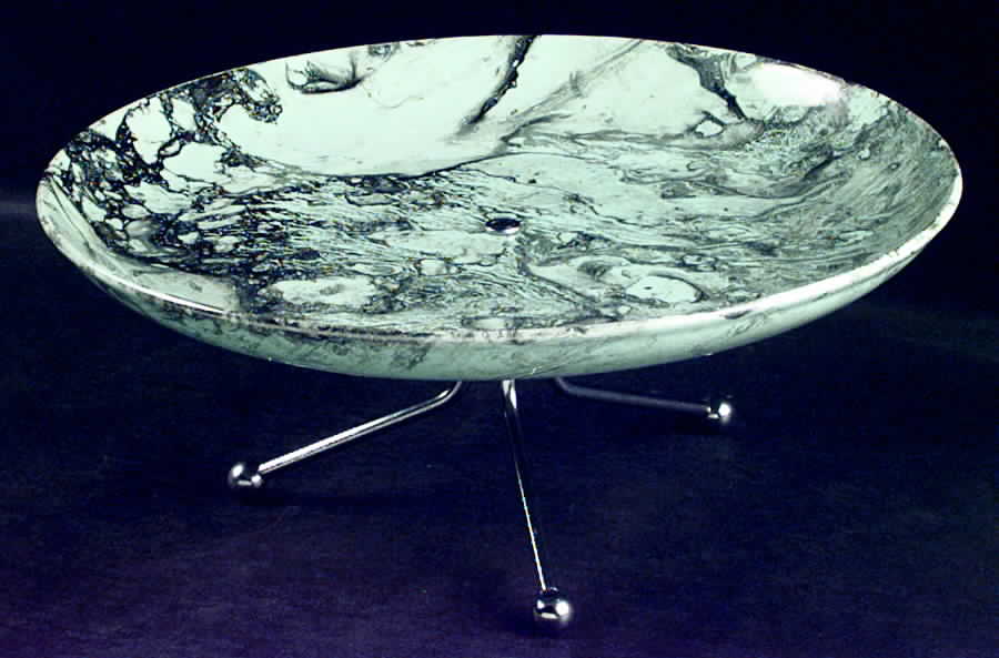 Mist Turquoise 12" Diameter Pedestal Cake Stand by Santa Anita-1