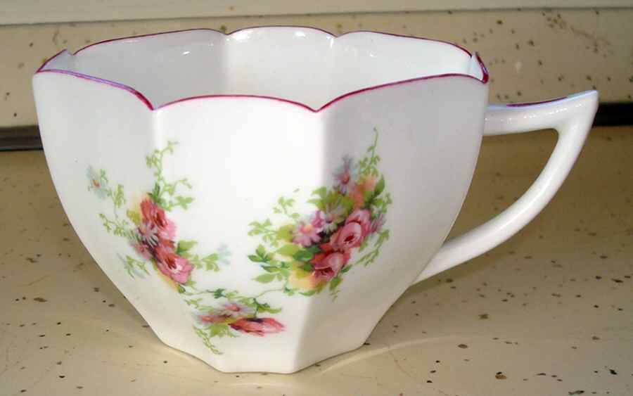 Dainty Rose (Queen Anne) Flat Cup by Shelley-1