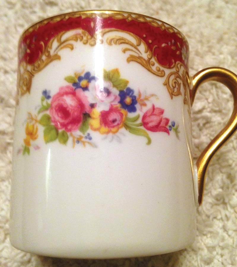 Regal Red Flat Demitasse Cup by Shelley-1