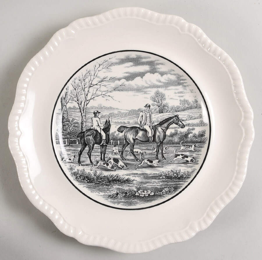 Herring Hunt Dinner Plate by Spode-1