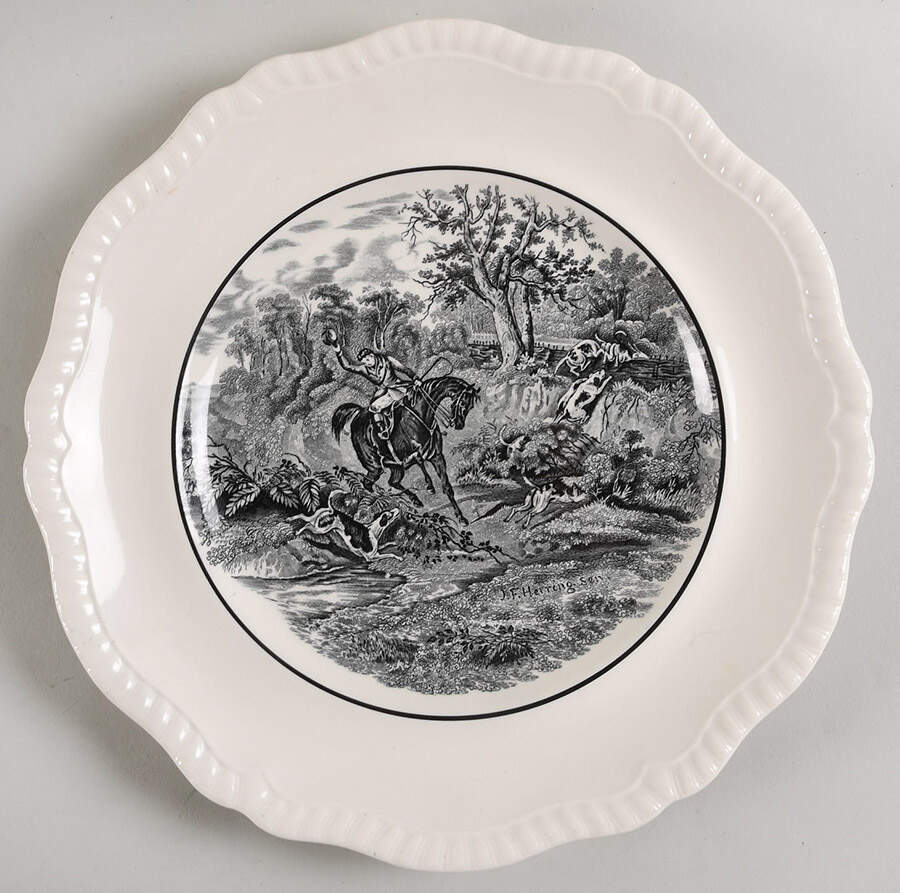 Herring Hunt Dinner Plate by Spode-1